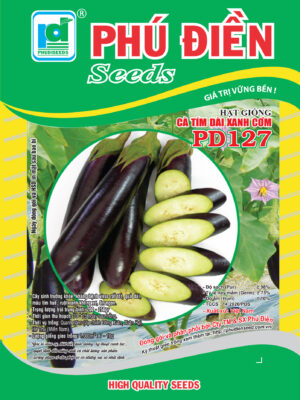 Hạt giống cà tím dài xanh cơm PD127 (2g)