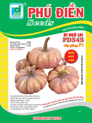 Hạt giống bí đỏ tròn F1 - PD545 (2g)