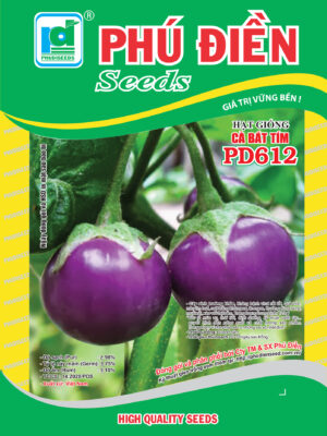 Hạt giống Cà bát tím trái tròn PD612 (2g)